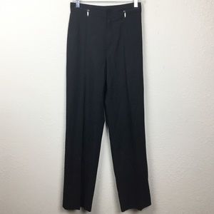 Burberry London Black Slacks Size 40 Zipper Detail